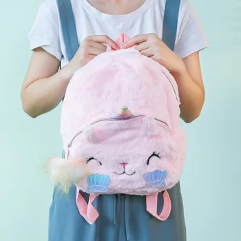 1pc 30 cm lijepe šarene Jednorog medo ruksak igračka Kawai moda putnu torbu za djevojčice djeca djeca Božićni poklon za Rođendan