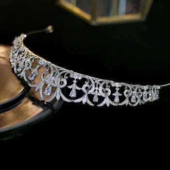 Luksuzna tijara de Noiva Crystal Birdal Kruna Kraljica vintage svadbeni tiaras šlem vjenčanja tijara vjenčanje pribor za kosu