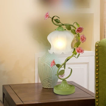 Пастырская lampe spavaća soba noćni lampe kreativni topla romantična princeza cvijet lampe za čitanje