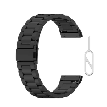 Univerzalni zamjena od nehrđajućeg čelika metalni remen kaiš za sat-Fitbit Versa 3 / Sense Smartwatch narukvica Muškarci Žene