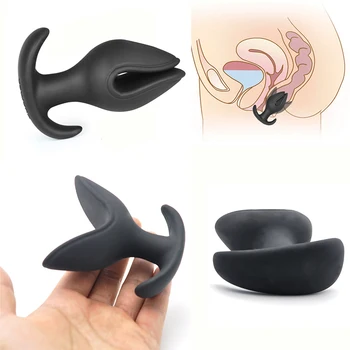 Mekan silikon V port analni čep je alat za sex igračke za parove peder Otvaranje analni čep je analni G-spot masaža SM rob sex proizvod