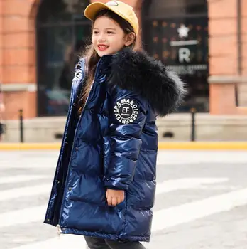 Dječja moda 2020 jakna djevojka topli kaput s kapuljačom prirodna odjeća pamuk zimski kaput 90% pastu s okusom patke dlake duge jakne za djecu