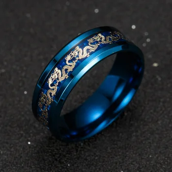 Novi dolazak Vintage Kina Zmaj 316L prsten od nehrđajućeg čelika muški nakit za muškarce lord zaručnički prsten muški prsten za zaljubljene