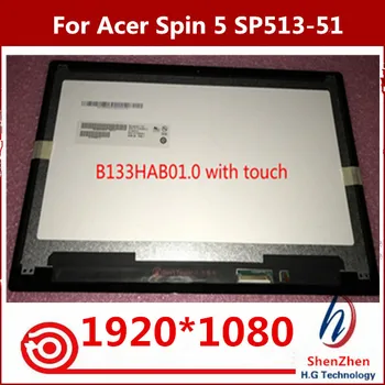 Original 1920*1080 i za Acer Spin 5 SP513-51 IPS LCD ekran + osjetljiv na dodir digitalizator Skupštine FHD 1920X1080 30PIN ili 40PIN