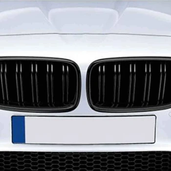 1 par dual ukrasi linije prednjeg branika roštilj hauba bubrega rešetka za roštilj 2010-2017 BMW serije 5 F10 F11 F18 M5 (mat crna)