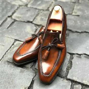 Muške cipele novost 2020 visokokvalitetna Muške cipele od umjetne kože Safety Shoe Fashion Male Vinage Classic Loafer Shoes Soulier Homme HC787