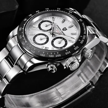 PAGANI DESIGN Chronograph sportski muški sat Vodootporan pun kvarcni sat od nehrđajućeg čelika za muškarce poslovne ručni sat Reloj