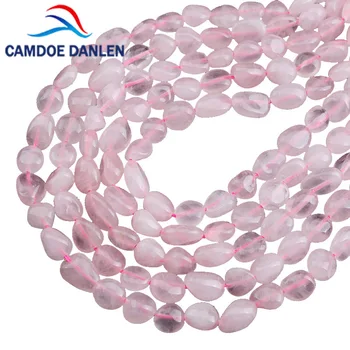 Prirodni Lrregular kamen pink kristal kvarca perle 6-8 8-10 mm mm 15 cm šljunka kuglice su pogodne za izradu Diy nakit veleprodaja