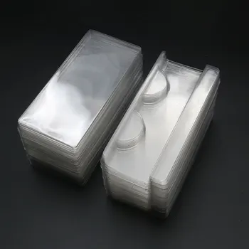 Veleprodaja 50 / 100pc trepavica polica jasno lažne trepavice kutija paket držač transparentan 25 mm prazne trepavice posude za skladištenje ambalaže