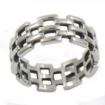 FANSSTEEL nakit od nehrđajućeg čelika tkanine lanca prsten FSR11W93
