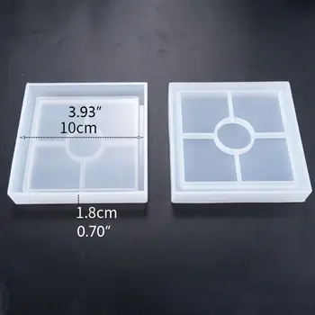 DIY Coaster Silikonska forma Crystal epoksidna smola ljevaonice oblika čaj mat kalup