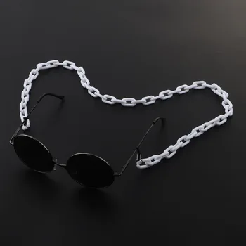 Punk-smola akrilna plastika bijela crna naočale lanca jednostavan retro moda žene naočale lanca нескользящие sunčane naočale dodatna oprema