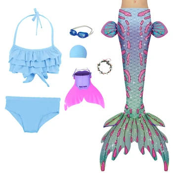 Sirena kupaći kostim lamela za djecu Sirena plivanje repovi za djevojčice dijete sirena rep ljeto plaža odjeća kupaći kostim sirene