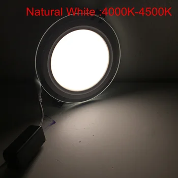 Hot prodaja LED udubljenjem ploča svjetlo Dimmable SMD 5630 Celing svjetiljka okrugla reflektori svjetiljke LED Panel Downlight sa staklenim poklopcem