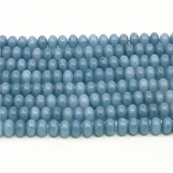 1 dio/lot prirodni dragulj plava халцедон Akvamarin Ангелит Strand perle kamen abakus oblik slobodne razuporne perle za DIY nakit