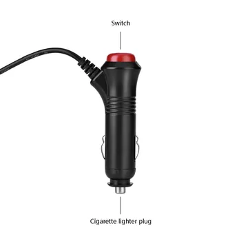 Auto upaljač adapter punjač kabel s tipkom za prespajanje, 12/24 muški Y Splitter Dual DC 5.5x2.1 mm