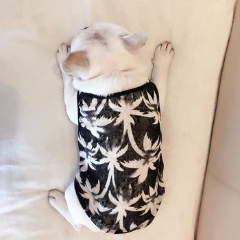 Francuski buldog prsluk odjeća za pse za male pse kokosovo stablo predložak chihuahua odjeća cool prozračni prsluk za mops odijelo psi