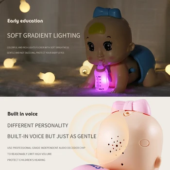 Baby Robot Interactive Sound Light Mini Smart Music Game Children Christmas Girl Funny Cool E-Igračka Dar Za Djecu