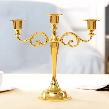 3-Свечный metalni канделябр visok svijećnjak svadba događaj канделябр stalak za svijeće (zlato)