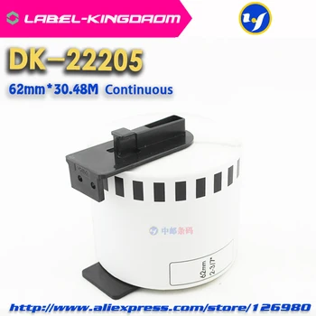 10 rola kompatibilne etikete DK-22205 62 mm*30,48 m neprekidnog kompatibilan pisač Brother QL-700/800 svi oni dolaze sa plastičnim okvirom