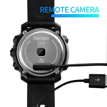 SKMEI Sport Smart Watch muški sat vodootporan čelična prsten Bluetooth magnetska punjenje Elektronički kompas reloj inteligent 1511