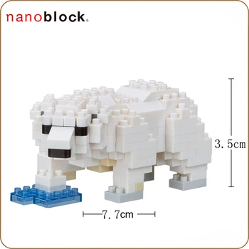 Novi Nanoblock Bijeli medvjed mikro-veličina građevne blokove NBC-294 160 kom. smiješno kreativne igračke za djecu odličan poklon
