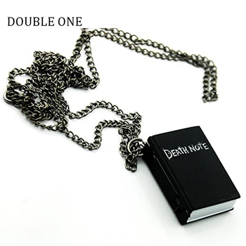 Dvostruki jedan moda ovjes Necelace Death Note crna steampunk džepni sat privjesak Necelaces za žene i muškarce nakit