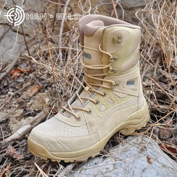 Taktička Vojna Muške Vodootporne Cipele Radna Zaštitna Obuća Otvoreni Lov Penjanje Đonovi Prozračna Kožne Cipele Do Gležnja