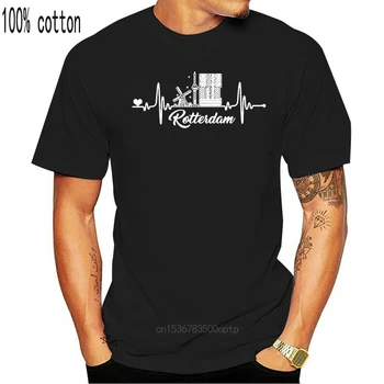 Rotterdam srca t-shirt muški pletene pamuk S-XXXL jednobojnu slobodni nova moda za proljeće, jesen je formalna t-shirt