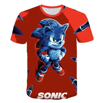 2021 ljeto majica Sonic the Jež svakodnevni majice crtani dječji 3D dječaci Mike moda prozračna odjeća košulje