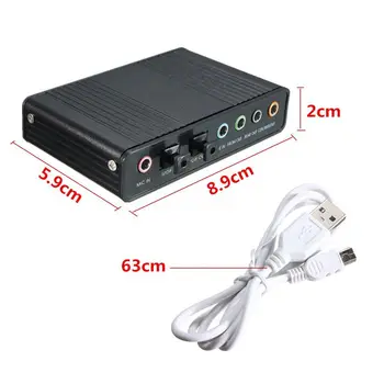 Vanjska zvučna kartica USB 5.1 o 3D virtualni 7.1 kanalni pretvarač adapter kabel