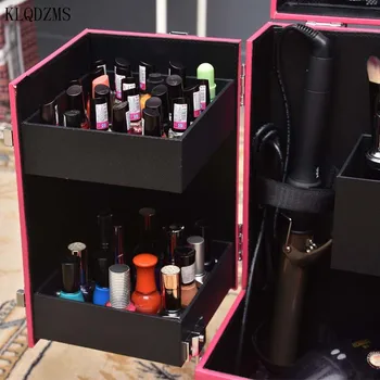 KLQDZMS PVC nokte, make-up Toolbox kvalitetan stručni kolica skladište kozmetička torbica za ljepotu