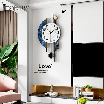 MEISD veliki sat kreativno kvaliteta akril sat klatno home dekor kvarc tiha soba Horloge s besplatnim naljepnica Besplatna dostava