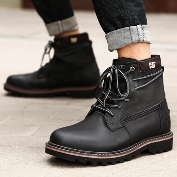 2021 novi trend moto čizme za muškarce tamno smeđe vojne borbene muške čizme od prave kože muške radne čizme marke taktički cipele