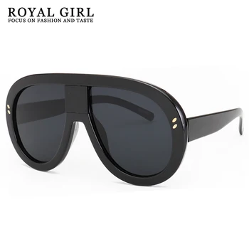 ROYAL GIRL ogroman ovalni sunčane naočale Žene brand dizajner berba ogledalo veliki kadar zakovice i sunčane naočale, Naočale za vožnju UV400 ss192