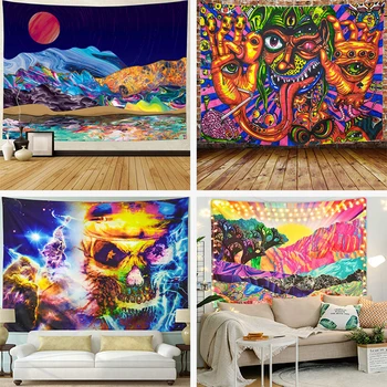 Mandela zidna tapiserija psihodelični uzorak joga bacanje plaža bacanje tepih hipi home dekor mandala zidna tapiserija deka