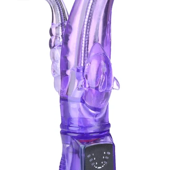 Crni Vuk vibrator seks-proizvodi G-spot vaginu i klitoris anal 3 točke stimulacije push dildo vibrator seks-igračke za žene