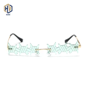 Metalna mala okvira nepravilnog sunčane naočale žena pleter simulacija brand dizajner visoke kvalitete candy boje naočale UV400 unisex