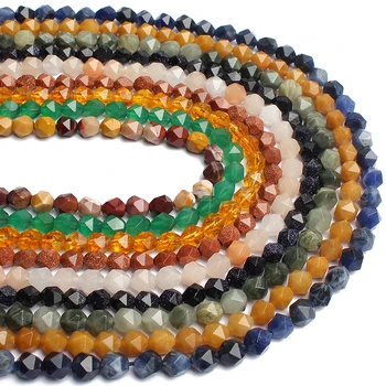 Prirodne cut-Agatha kvarc tirkiz kamenih zrna slobodan razuporne perle za izradu nakita DIY narukvice 15