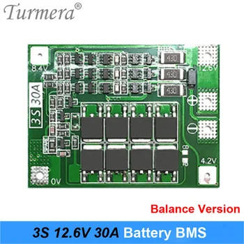 Turmera 3S 12.6 V 20A 30A 40A za odvijač baterije 12V Li-ion 18650 Baterija Protection Board BMS PCM za set odvijača ju07