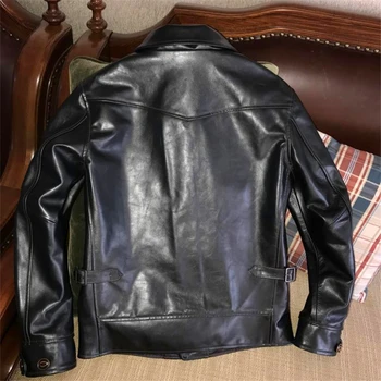 98099 Pročitajte Opis! Azijski veličina muška jakna od prave Мотоциклетная tanka vintage kožna jakna Казачья