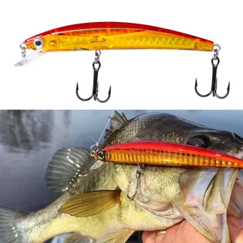 Hunthouse crystal minnow lure floating swimbait 90mm hard ribolov lure for fishing sea bass artificial leurre pescar mamac lw133