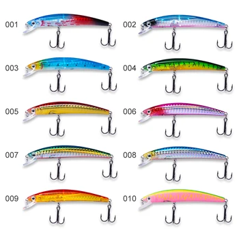 Hunthouse crystal minnow lure floating swimbait 90mm hard ribolov lure for fishing sea bass artificial leurre pescar mamac lw133