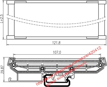 UM107 DIN rail adapter DIN rail housing panel mount PCB 35mm standard DIN rail DIN Rail PCB Holder pcb enclosure