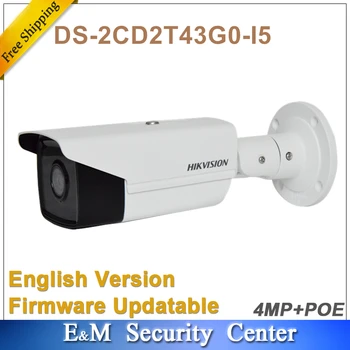 Veleprodaja originalna hikvision 4MP Network Bullet Camera DS-2CD2T43G0-I5 zamjena DS-2CD2T42WD-I5 IR IP67 CCTV POE engleska firmware