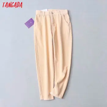 Tangada 2020 jesen zima žene samt hlače harm duge hlače džepove munja ženske debele tople hlače 7B10