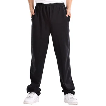 Muškarci su jednostavni jeftini pamuk sportske hlače velike veličine muškarci ljetnim crnci elastične hlače svakodnevne muške kućni hlače 7XL 8XL ravne hlače