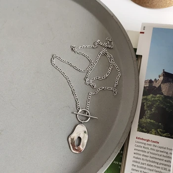LouLeur srebra 925 nepravilnog duge neckalce srebro kreativni moderan džemper lanca privjesak ogrlice za žene nakit
