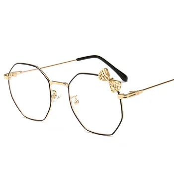2019 modni okrugle naočale ženska branded dizajnerske cipele trend identitet luk nakit naočale okviri slatka naočale