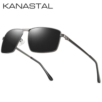 KANASTAL kvadratnom rafting sunčane naočale muškarci polarizovana brand dizajner muškarci stari slr nijanse leće, naočale vožnje sunčane naočale UV400